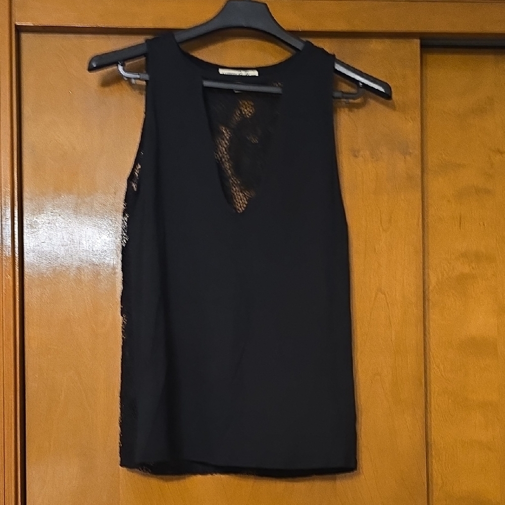 Express Black Lace-Back Tank Top